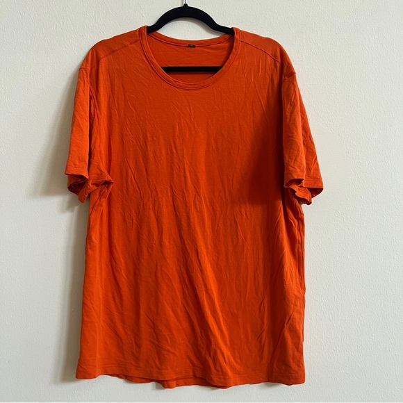 lululemon athletica Other - Lululemon Mens short sleeve orange shirt